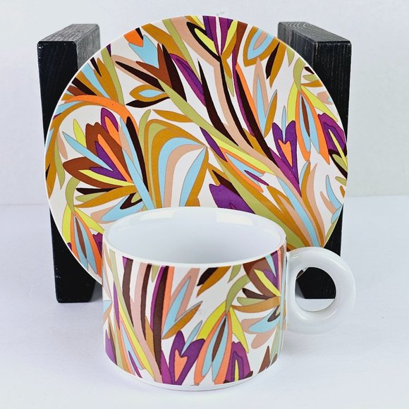 Missoni for Target 20th Anniversary Floral Stoneware Stacking Coffee Cup, RARE! - Picture 3 of 9